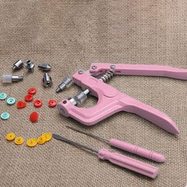 Boutons-Pression En Plastique Et En MéTal Avec Jeu De Pinces à Pression, 300 Ensembles De Boutons-Pression En Plastique Et En MéTal Pour La Couture Et L'artisanat (Rose)