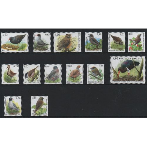 Belgique Timbres Les Oiseaux