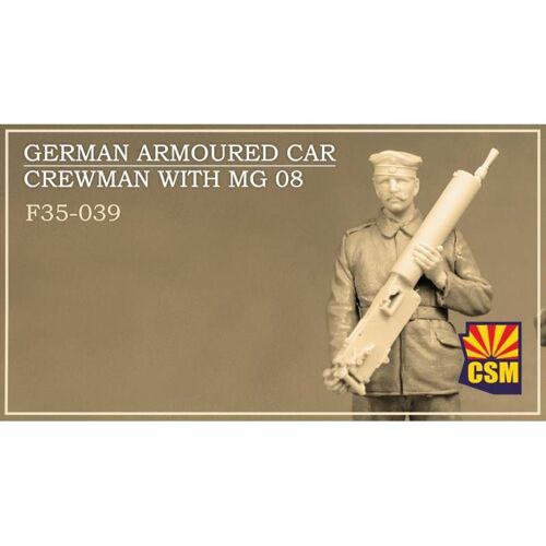 Copper State Models - German Armoured Car Crewman With Mg 08maquette Figurine German Armoured Car Crewman With Mg 08 |Copper State Models|F35-039| 1:35 Maquette Char Promo Figurine Miniature