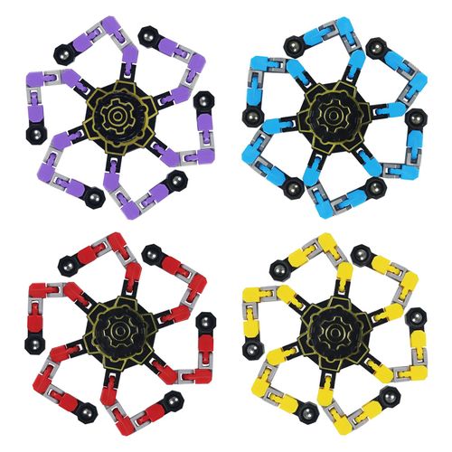 DIY Fidget Spinner Main Doigt Spinner Forme de Chaîne Changeable 360 ??¡ã Rotation à Grande Vitesse Roulement Focus Jouet pour TDAH Anxiété Autisme Adultes Enfants Anti Stress