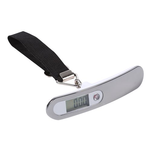 Balance à bagages numérique de haute précision, poids suspendu de voyage, affichage LCD # bande de couleur argent 1 pièce