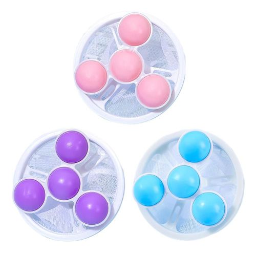 Boules de lavage à bulles multifonctions, 3 pièces, boules de lavage du linge, sans enroulement, pour Machine à laver avec filet