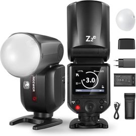 NEEWER Z2-N Flash Speedlite TTL Tête Ronde 2,4G pour Nikon, Speedlight 76W avec Dôme Diffuseur/UI Améliorée/TTL/M TCM/2 Lampes de Modelage 1/8000s HSS 480 Flash Pleine Puissance