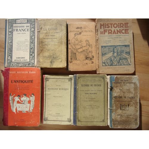 Lot 8 Livres Scolaires ( Très )Anciens : Histoire