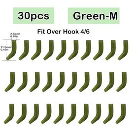 Lot D'hameçons Kickers D Rig Pour La Pêche À La Carpe,Accessoires De Toutes Les Couleurs,Matériel Terminal,30 Pièces - Type Green-M
