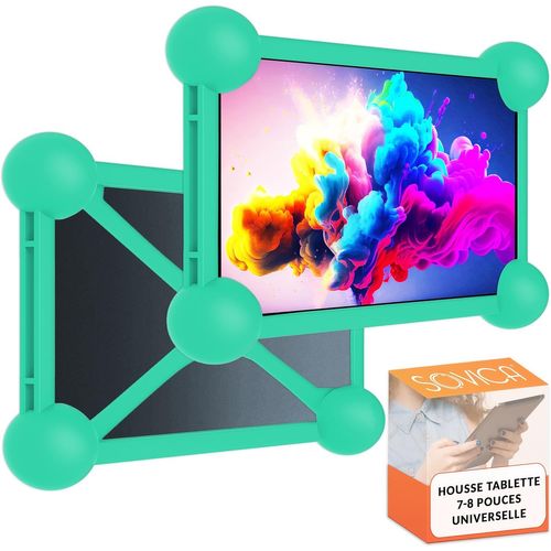 Housse Tablette 7 Pouces Universel Silicone Convient A Toutes Les Tablettes Pc Et A Tous Les Ebooks De 7" Et 8" Disponibles Sur Le Marché Housse Tablette 8 Pouces (Vert)[Coq9124460]