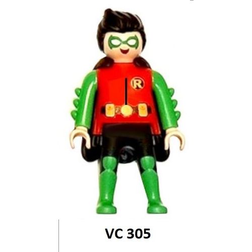 Figurine "Kinder", (2025) - Série: Dc Playmobil / N° 15 - Robin ( Vc305 / Vc-305 ) Avec Bpz