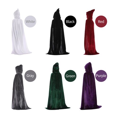 Cape à Capuche D'halloween En Velours Unisexe Pour Enfants - Longue Cape Fantaisie - Costumes De Cosplay - VêTements D'extéRieur - Accessoires De FêTe D'halloween