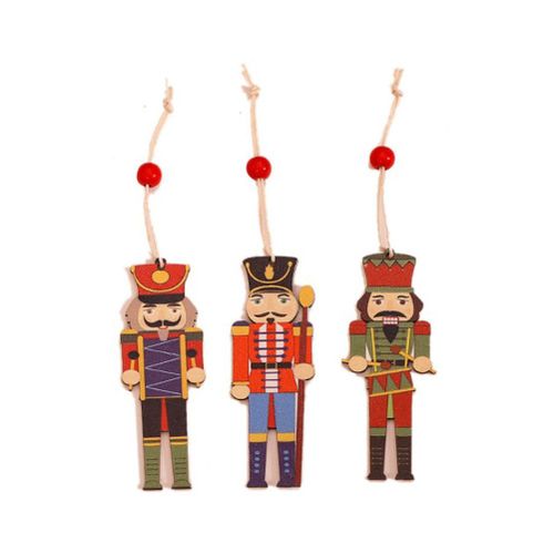 Pendentif Casse-Noisette Pour Arbre De NoëL, DéCoration Suspendue En Bois De Noyer Pour FêTe De NoëL, FenêTre De CheminéE Murale