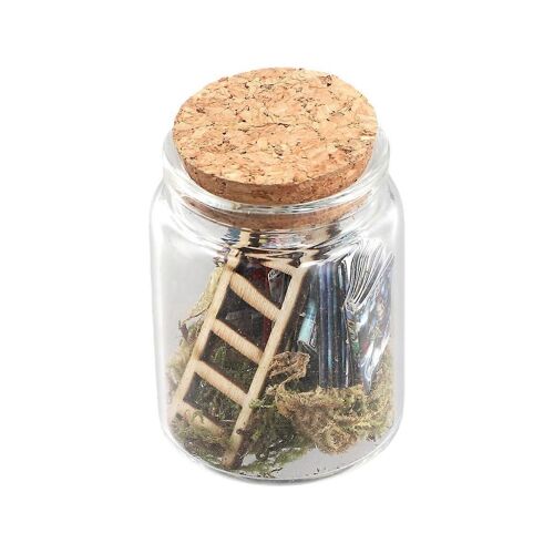 Mini Bibliothèque Microlandscape Miniature Échelle De Livre Ornements Dans Un Récipient Transparent Modèle Décoratif Sta