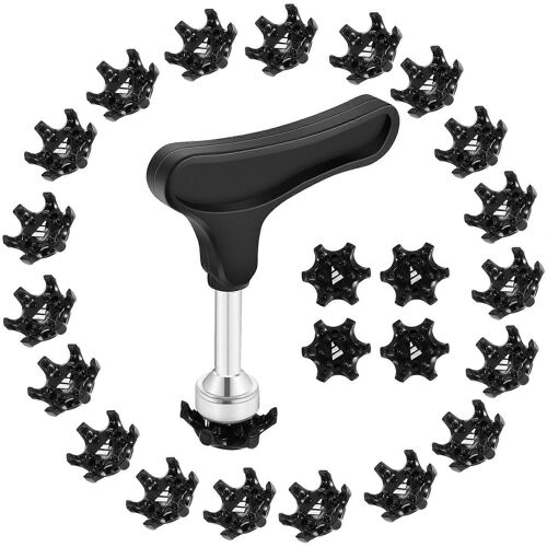Lot De 25 Crampons Universels Antidérapants Faciles À Changer Pour Chaussures De Golf, Avec Clé À Crampons De Golf Et Deux Broches