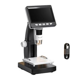 Microscope numérique 4,3 pouces IPS 1000X Zoom HD 1080P Professionnel Électronique Support Métallique Professionnel