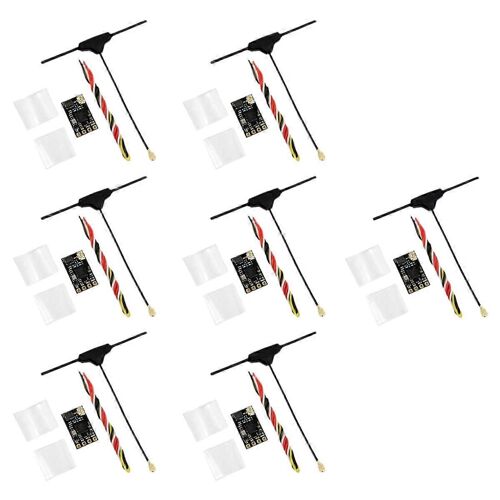 Récepteur ELRS 2,4 GHz 7 pièces, récepteur NANO ExpressLRS avec antenne de type T, prise en charge de la mise à niveau Wi-Fi pour FPV