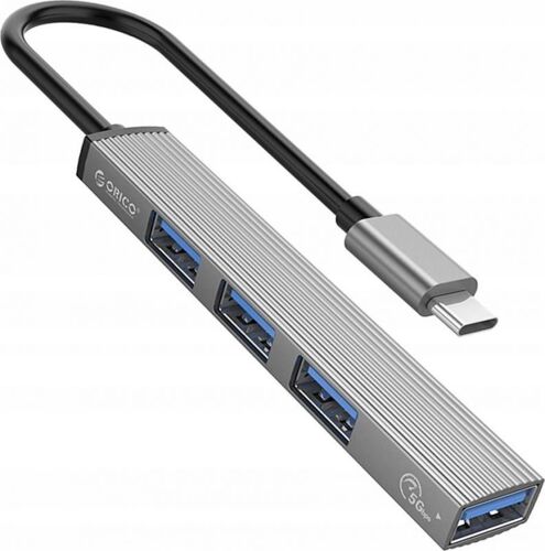 Orico Hub USB-C 3.1 con 3 Porte USB-A 2.0 e 1 Porta USB-A 3.0 Grigio Alluminio