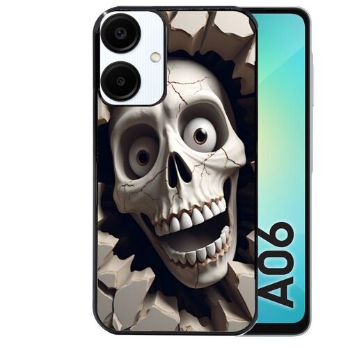 Coque Noire Pour Galaxy A06 4g Mort Squelette Smile