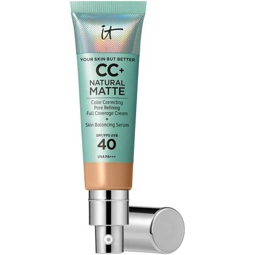 Kalanka-It Cosmetics, Cc+ Crème Natural Matte Spf 40, Haute Couvance Et Contrôle De Brillance, Peaux Mixtes À Grasses, Avec Sérum Équilibrant À L'acide Hyaluronique, Your Skin But Better, 32 Ml 