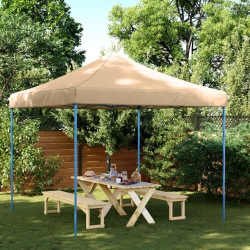 Vidaxl Tente De Réception Pliable Escamotable Beige 292x292x315 Cm