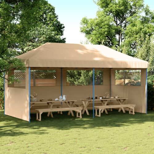 Vidaxl Tente De Réception Pliable Escamotable Avec 3 Parois Latérales