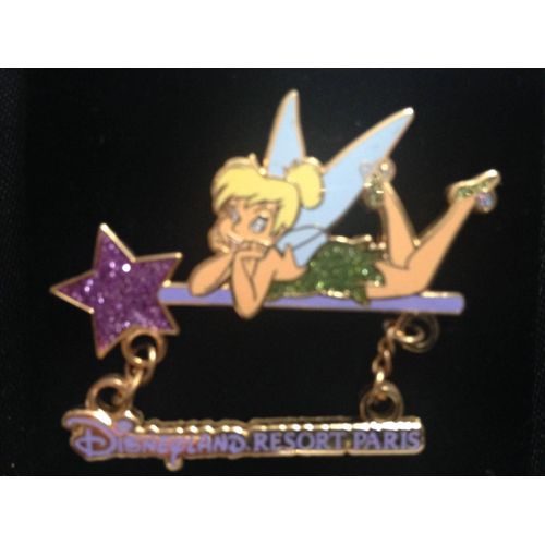 Pins Disney Disneyland Paris : Fée Clochette Allongée Sur Suspension