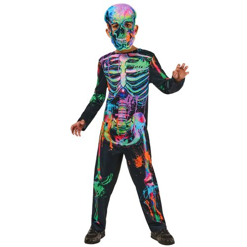 Déguisement Enfant Squelette Graffiti - Taille: 7 À 8 Ans (122 À 128 Cm)