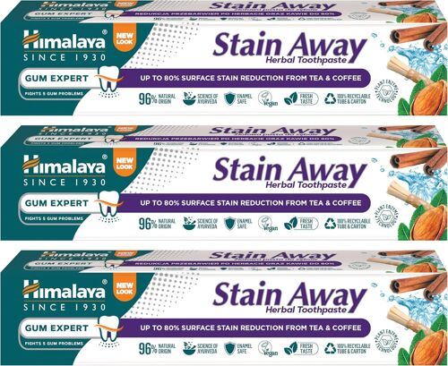 Kalanka-Herbals Enamel Friendly Stain-Away Toothpaste | Protects Enamel, Removes Tea,Coffee Stains And Plague | Fights Germs, Multi-Action Toothpaste - 75ml (Pack Of 3) 