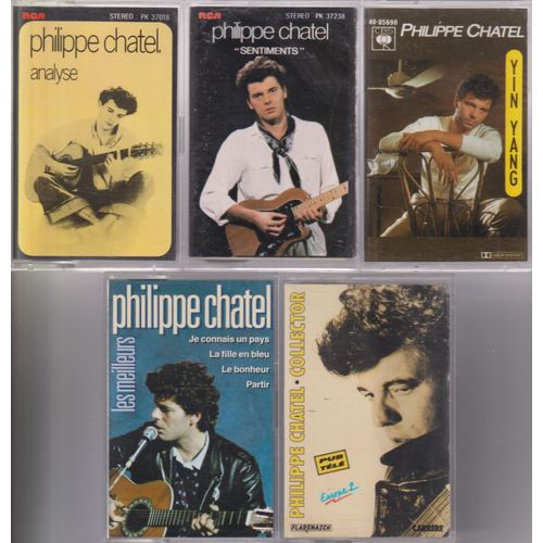 Philippe Chatel Lot De 5 Rares K7 Cassettes Audio