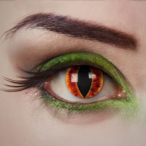 Kalanka-Lentilles De Contact Rouges - Beastflare - 2 Pièces \U2013 Colorées - Pour Halloween, Cosplay, Carnaval, Fêtes À Thème Et Soirées Déguisées - Sans Correction