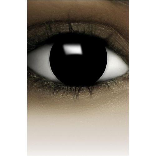 Kalanka-Lentilles De Contact Halloween Noir ¿ Motif Sclera, Sans Correction, 1 Paire (2 Pcs), Accessoire De Déguisement ¿ Noir Intense