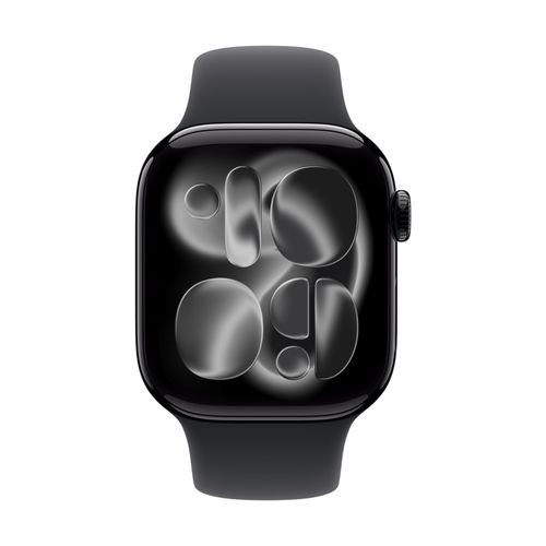 Apple Watch Series 11 GPS 42mm Jet Black Aluminium Case with Black Sport Band - S/M APPLE