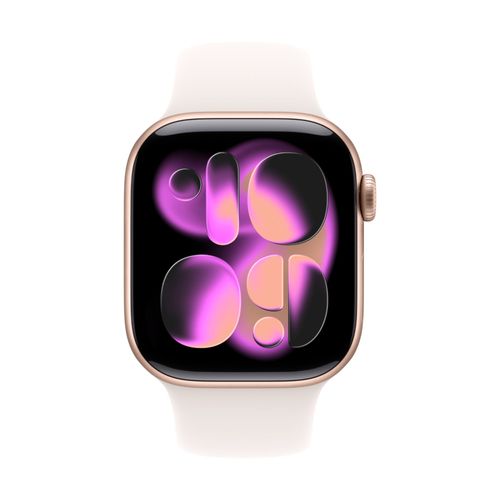 Apple Watch Series 11 GPS 42mm Rose Gold Aluminium Case with Light Blush Sport Band - S/M APPLE