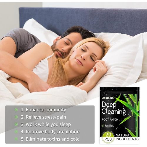 Kalanka-Lot De 20 Patchs Détoxifiants Pieds Pour Éliminer Les Toxinnettoyage En Profondeur 100% Naturel, Pour Soulager Le Stress, Aide Au Sommeil, Améliore La Circulation Sanguine