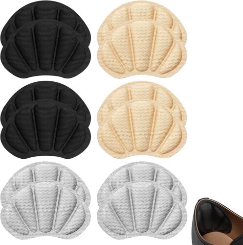 Kalanka-6 Paires Coussinet Talon Chaussure Protege Ttalon Chaussure Antidérapant Invisible Coussinets De Talon Épais Pour Talons Hauts, Femmes Et Hommes