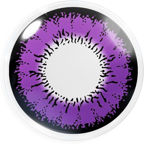 Kalanka-Lentilles Couleur Violet - Purple Flower Halloween, Shrovetide, Carnaval | 1 Paire (2 Pièces) | Sans Correction | 0,00 Dioptries