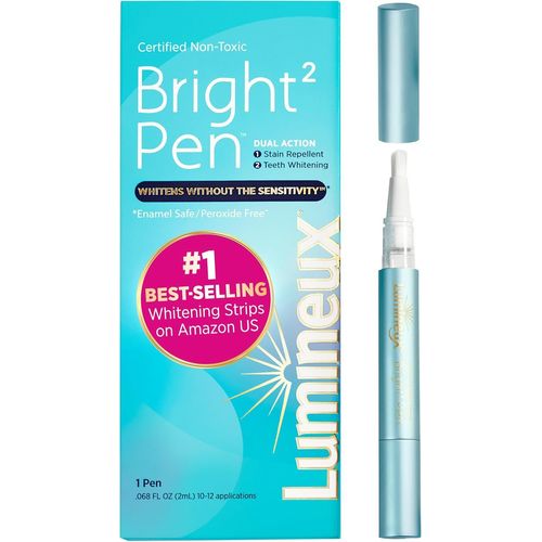 Kalanka-Stylo Blanchissant - Stylo Lumineux - Blanchiment Des Dents Sans Danger Pour L'émail - Blanchiment Sans Sensibilité - Répulsif Anti-Taches Double Action - Formulé Par Les Dentistes Et Blanc