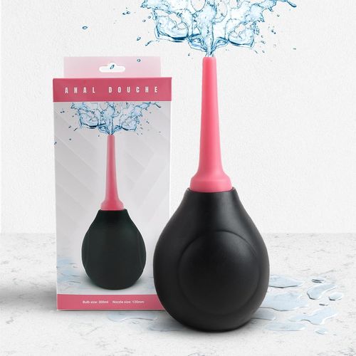 Kalanka-Enema Poire De Lavement Intime Douche - Poire À Lavement Intime, Poire Lavement Oreilles Anti-Reflux Pour Côlon Et Intestins. (Pink/Black, 300ml) 