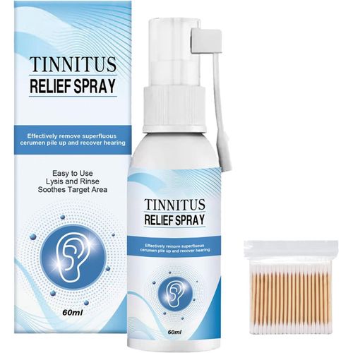 Kalanka-Spray Pour Le Traitement Des Oreilles,Gouttes Auriculaires Pour Acouphènes,Soulagement Des Acouphènes,Soulagement Des Acouphènes Auriculaires,60ml Livré Avec 100 Coton - Tiges 