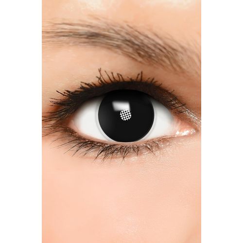 Lentilles De Contact Noires \U2013 Effet Frozen Shadow, Sans Correction, Journalières, 1 Paire (2 Pcs) \U2013 Idéales Pour Les Soirées Et Déguisements