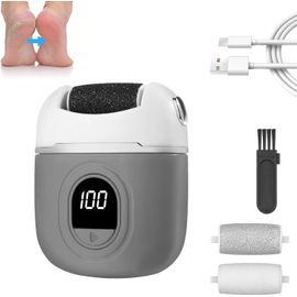 Kalanka-Rappe Electrique Pieds, Gris Électrique Lime À Pied Ensemble De Pédicure Pour Les Pieds, Rape Pedicure Rechargeable Velours Rouleau Exfoliant Et Lissant