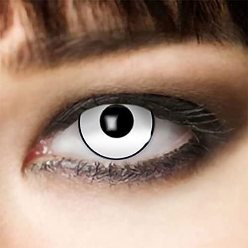Kalanka-1 Paire De Lentilles De Contact Colorées Mini Sclérotique Pour Zombie Vampire Cosplay Carnaval Zombie Le Noir - Sans Correction