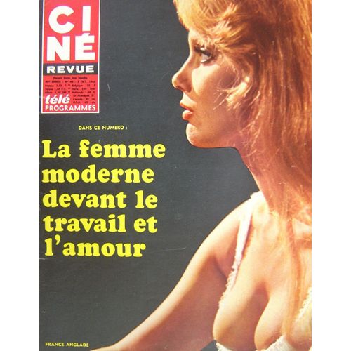 Cine Tele-Revue 1968 N°40 N° 40 : France Anglade.Rock Hudson.Charlene Mathias.Irene Papas.Cristiane Rucker.