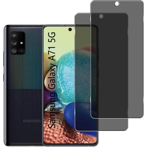 SJZG-[2 Pièces] Verre Trempé Anti-Espion Pour Samsung Galaxy A71 5G,9H Dureté, Anti Rayures,Sans Bulles,Privacy Protection D'Écran Compatible Avec Samsung Galaxy A71 5G