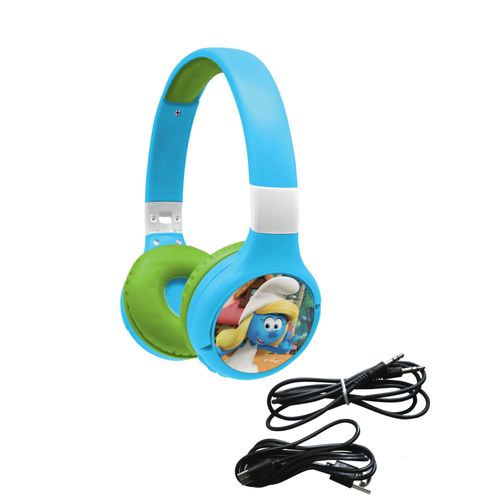 Casque 2 en 1 Schtroumpfs Bluetooth et Filaire avec limitation de son
