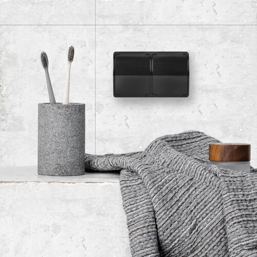 Prise Exterieure Etanche IP44 Montage en surface (noir)