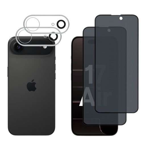 Verre Trempé Anti Espion pour iPhone 17 AIR et Protection Caméra [Pack 2] Film Vitre Protection Phonillico©