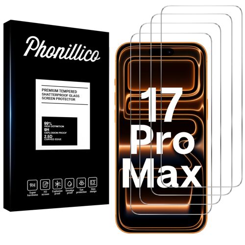 Verre Trempé pour iPhone 17 PRO MAX [Pack 4] Film Vitre Protection Ecran Phonillico©