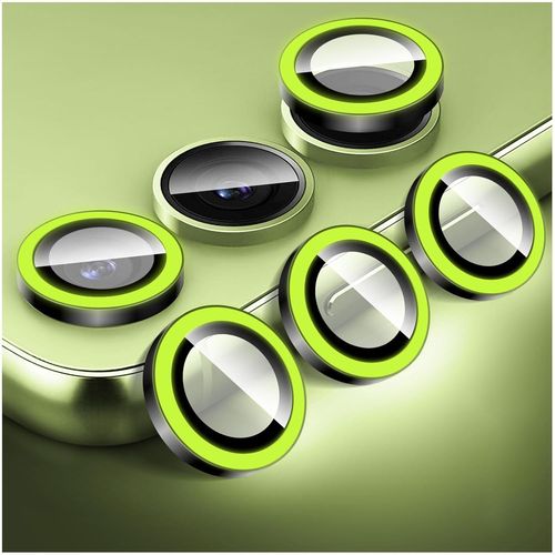 Protecteur D'objectif D'appareil Photo Lumineux Pour Samsung Galaxy A14/A24/A34/A54, Protecteur D'écran De Couverture De Caméra En Verre Trempé Coloré, Anneaux En Alliage D'aluminium