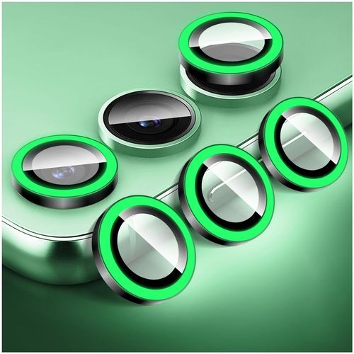 Sjzg-Protecteur D'objectif D'appareil Photo Lumineux Pour Samsung Galaxy A14/A24/A34/A54, Protecteur D'écran De Couverture De Caméra En Verre Trempé Coloré, Anneaux En Alliage D'aluminium