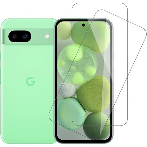 SJZG-Lot De 2 Films De Protection D'Écran En Verre Blindé Pour Pixel 8A 5G - Film De Protection D'Écran En Tpu Souple - Film De Protection D'Écran En Verre De Sécurité Hd - Anti-Rayures - Sans
