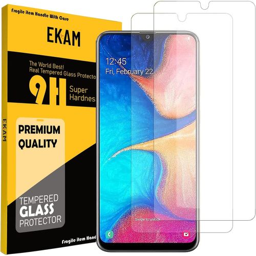 SJZG-Lot De 2 Films De Protection D'Écran En Verre Trempé Sans Bulles [Dureté 9H][Transparent] [Résistant Aux Rayures] Pour Samsung Galaxy A20E