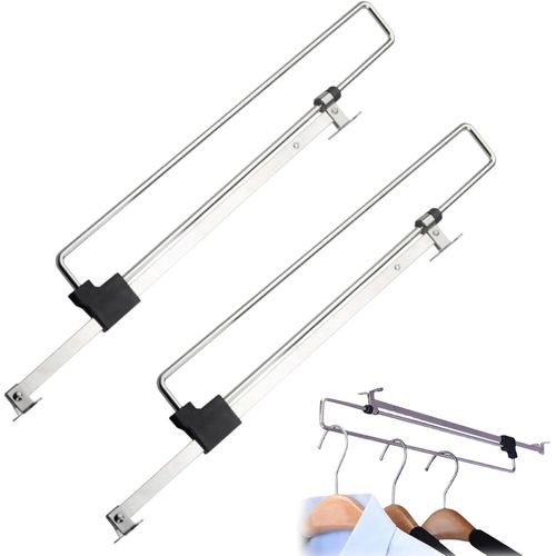 Tringle à Vêtements, Tringle Coulissante Penderie, Tube Télescopique pour Meubles de Stockage, Barre Télescopique Réglable, pour Le Rangement Des Vêtements